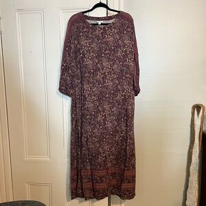 J Jill 3/4 Sleeve Swing Dress